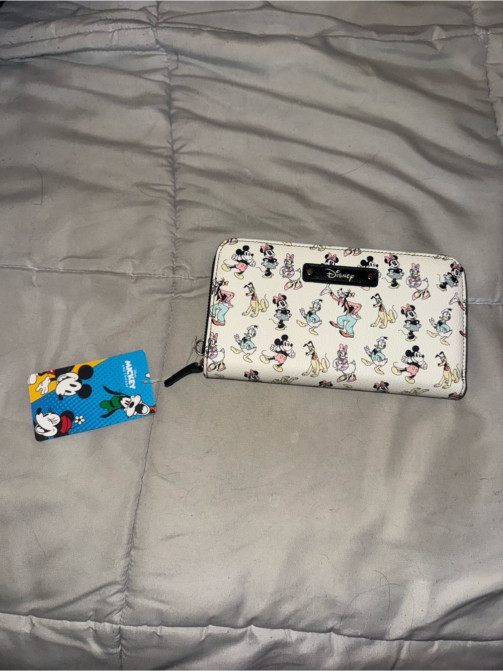 Disney Cream Wallet with Pastel Mickey & Friends Print
